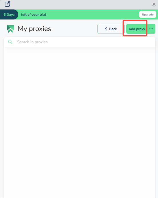Add a proxy in SessionBox