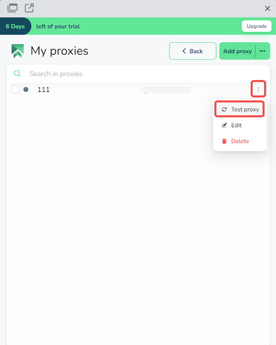 Test the IPWeb proxy in SessionBox