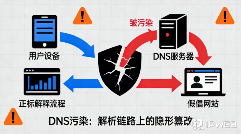 DNS污染 + 网络解析过程中被篡改的数据示意图封面