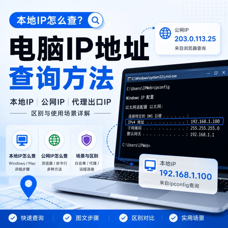 本地IP怎么查？Windows、Mac电脑本地IP地址查询方法
