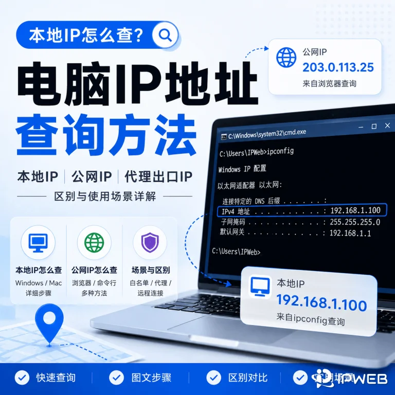 本地IP怎么查？Windows、Mac电脑本地IP地址查询方法