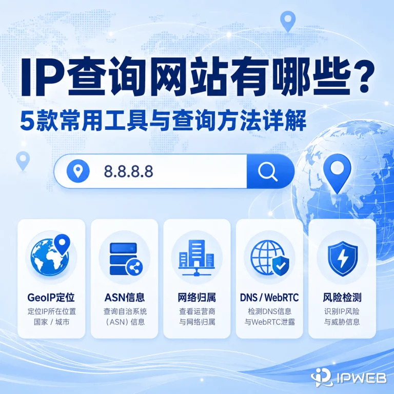 IP查询网站有哪些？5款常用工具与查询方法详解