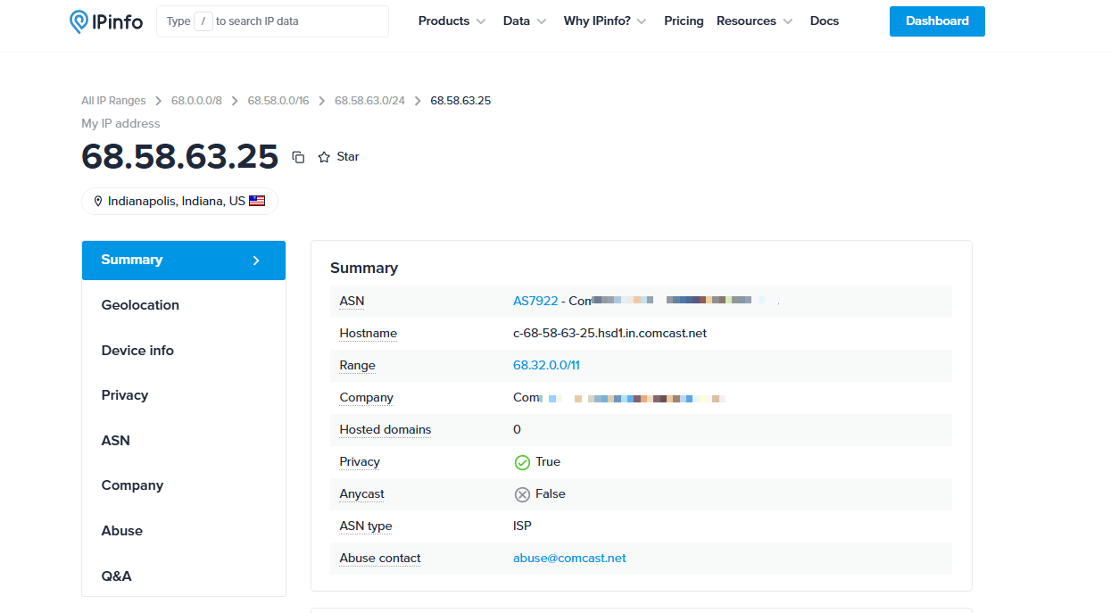 IP 风险评分与 ASN 类型检测对比，展示住宅与数据中心 IP 差异