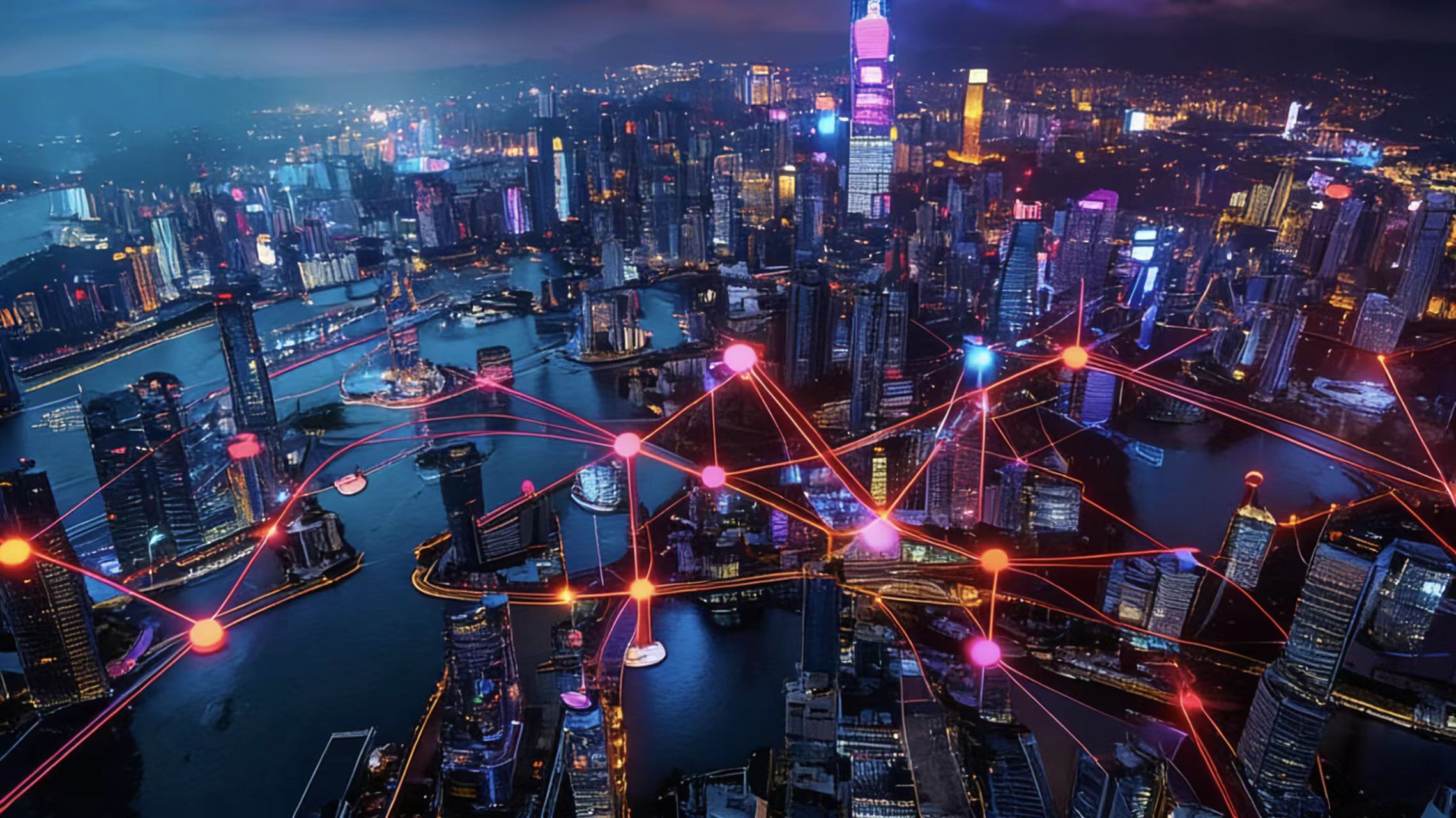 香港IPv6网络节点连接中国与全球低延迟示意图