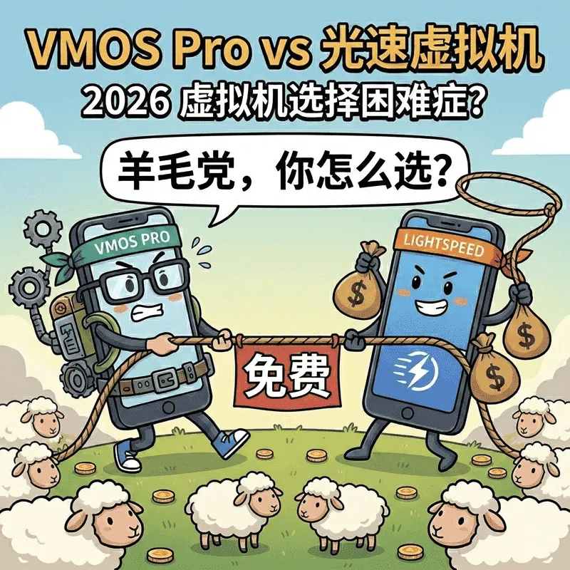 VMOS Pro 与光速虚拟机免费方案对比
