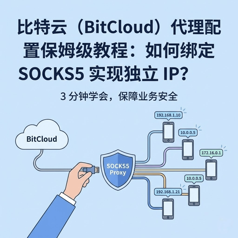 比特云(BitCloud) SOCKS5代理配置与独立IP绑定保姆级教程