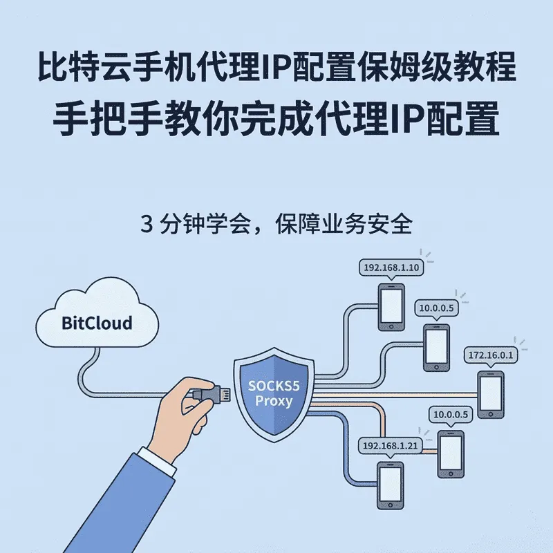 比特云手机SOCKS5代理配置保姆级教程