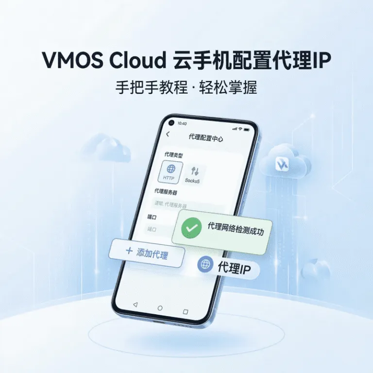 VMOS Cloud 云手机代理 IP 配置教程