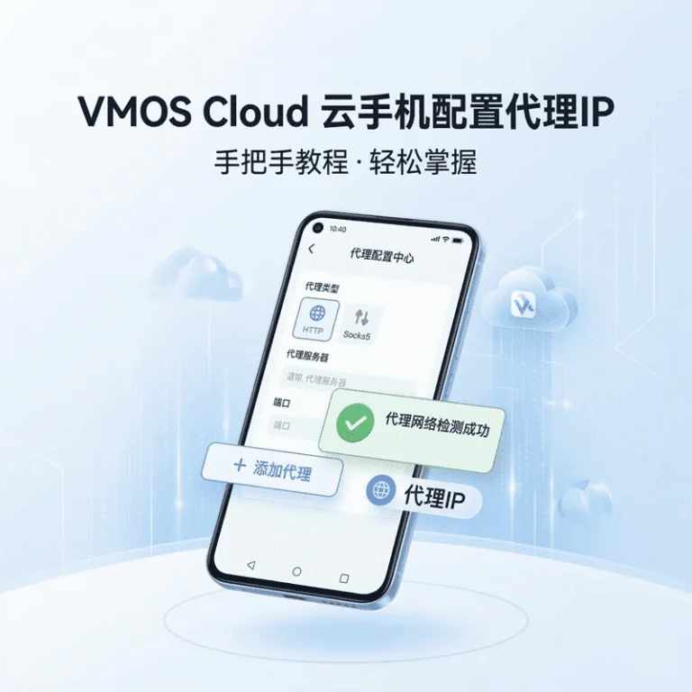 VMOS Cloud 云手机代理 IP 配置教程