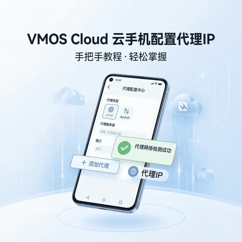 VMOS Cloud 云手机代理 IP 配置教程