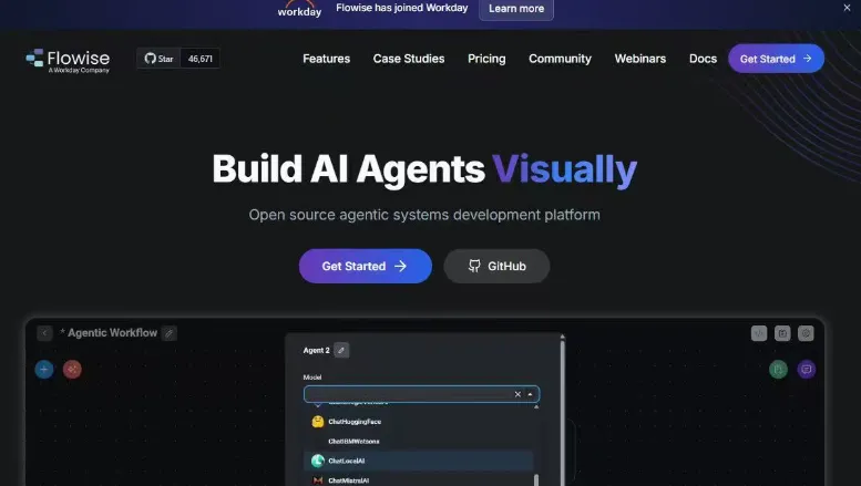 Flowise 官网首页截图占位图
