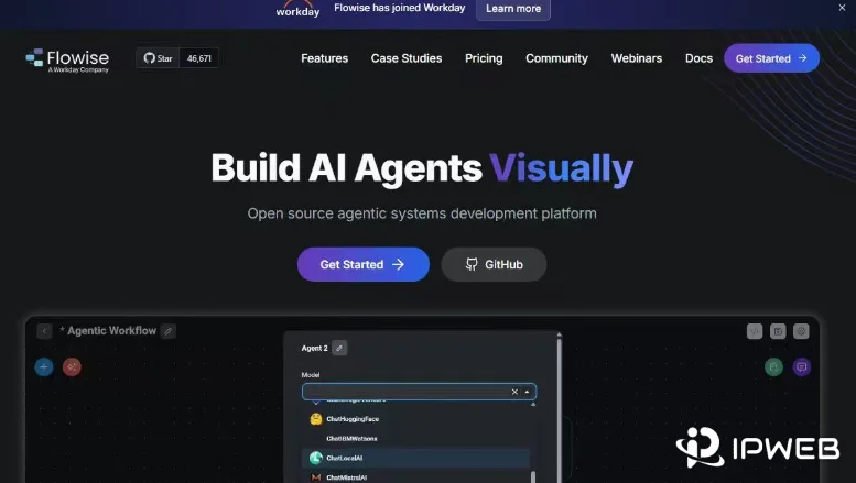 Flowise 官网首页截图占位图