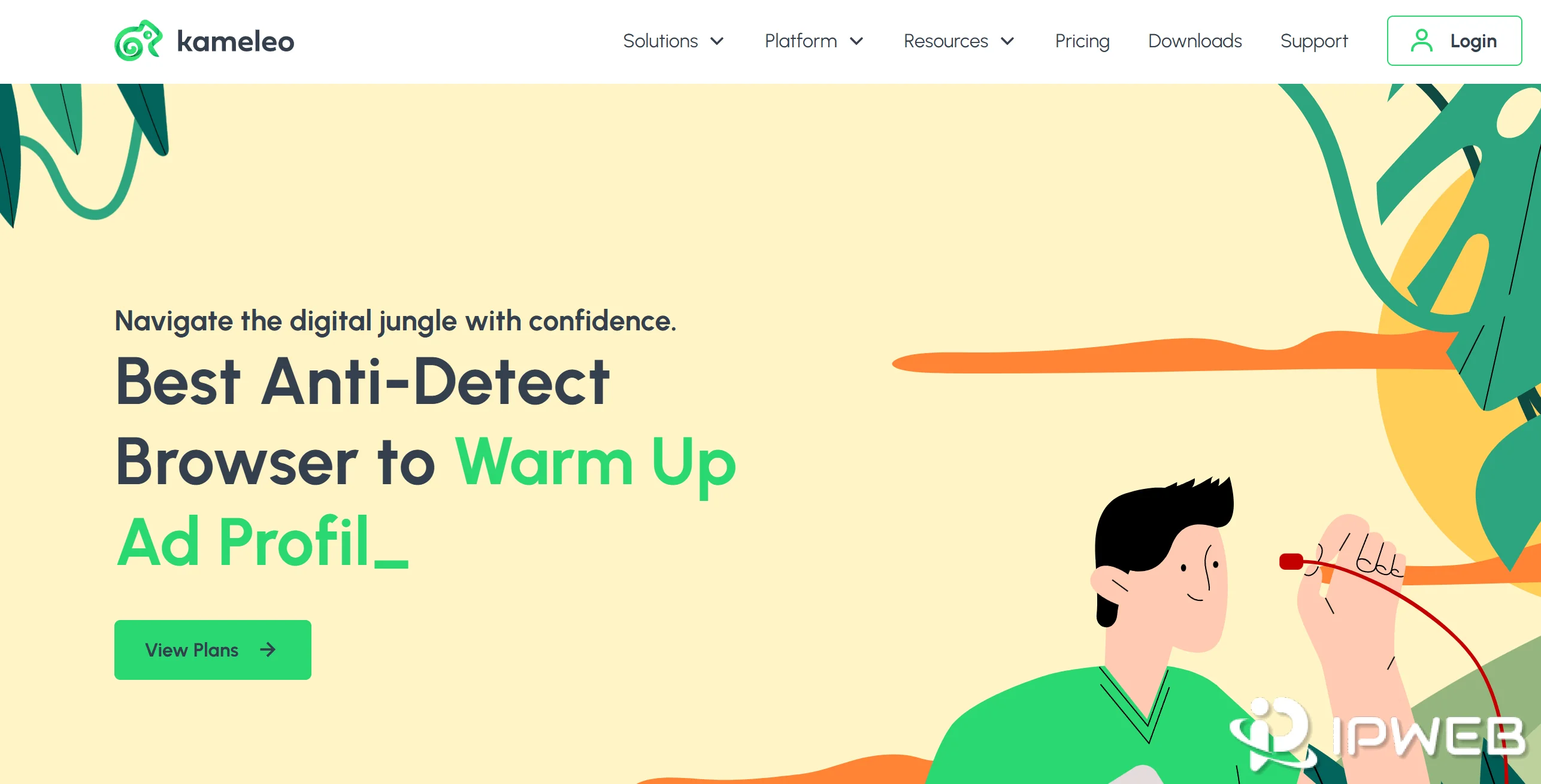 Kameleo 指纹浏览器客户端界面，支持移动指纹模拟