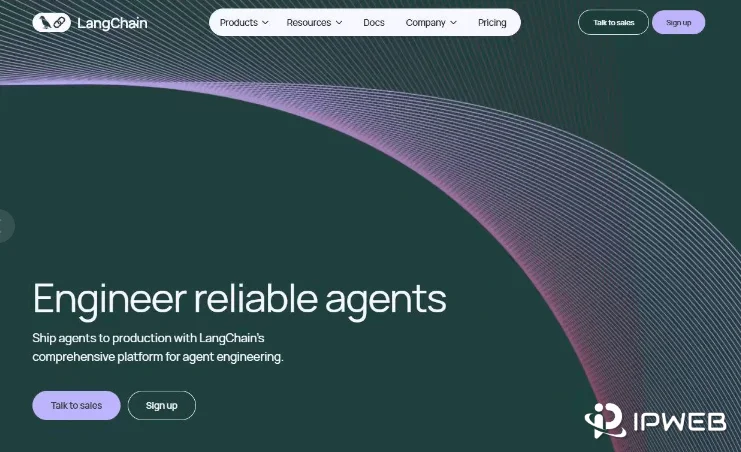 LangChain 官网首页截图占位图