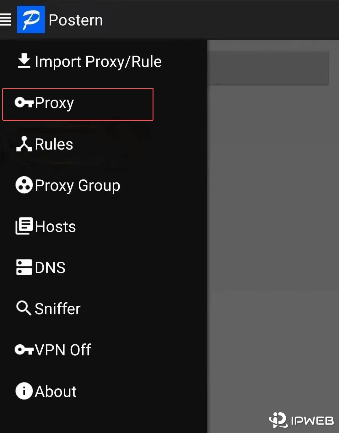 Postern中配置代理截图