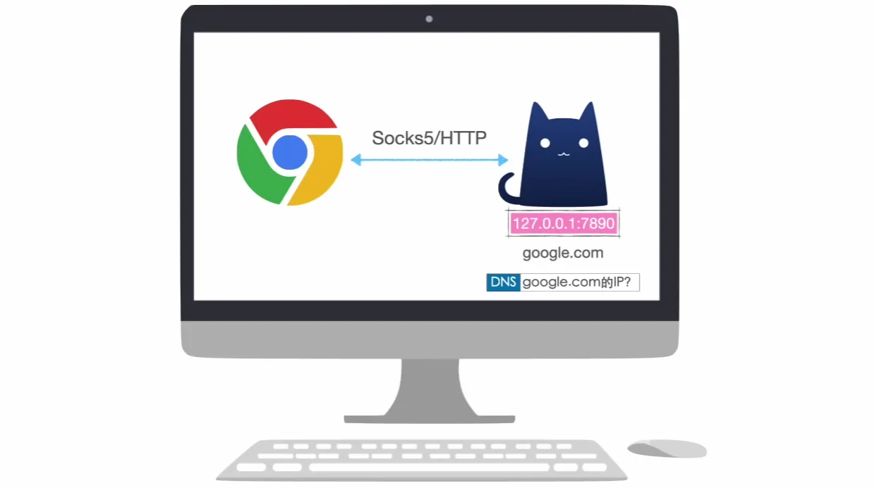 代理环境下明文DNS请求暴露真实意图与失效风险