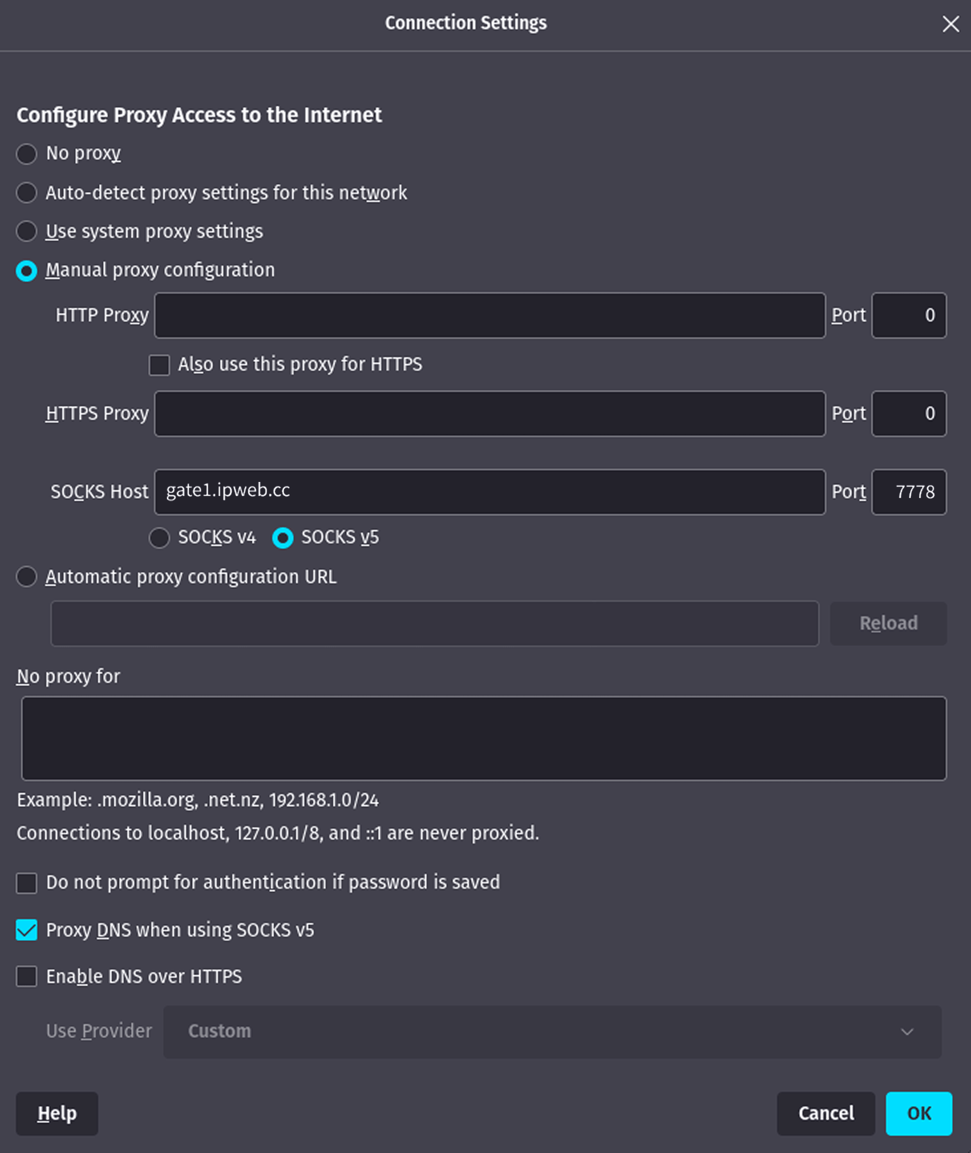 在 SocksDroid 中依次填入 IP、端口及鉴权密码