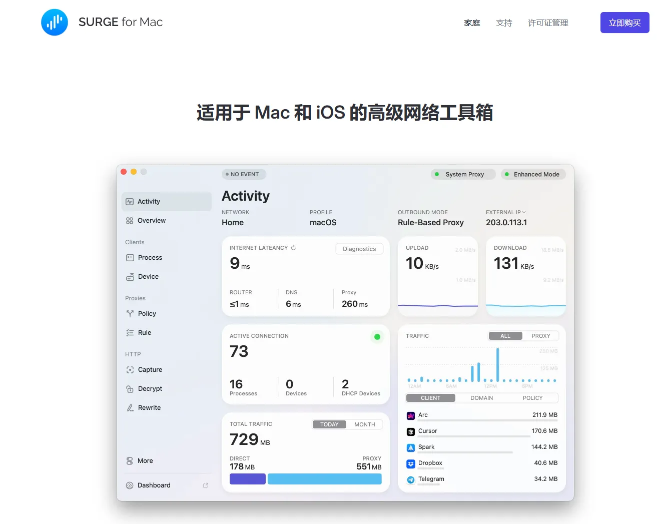Surge 苹果生态代理工具官网封面示意图