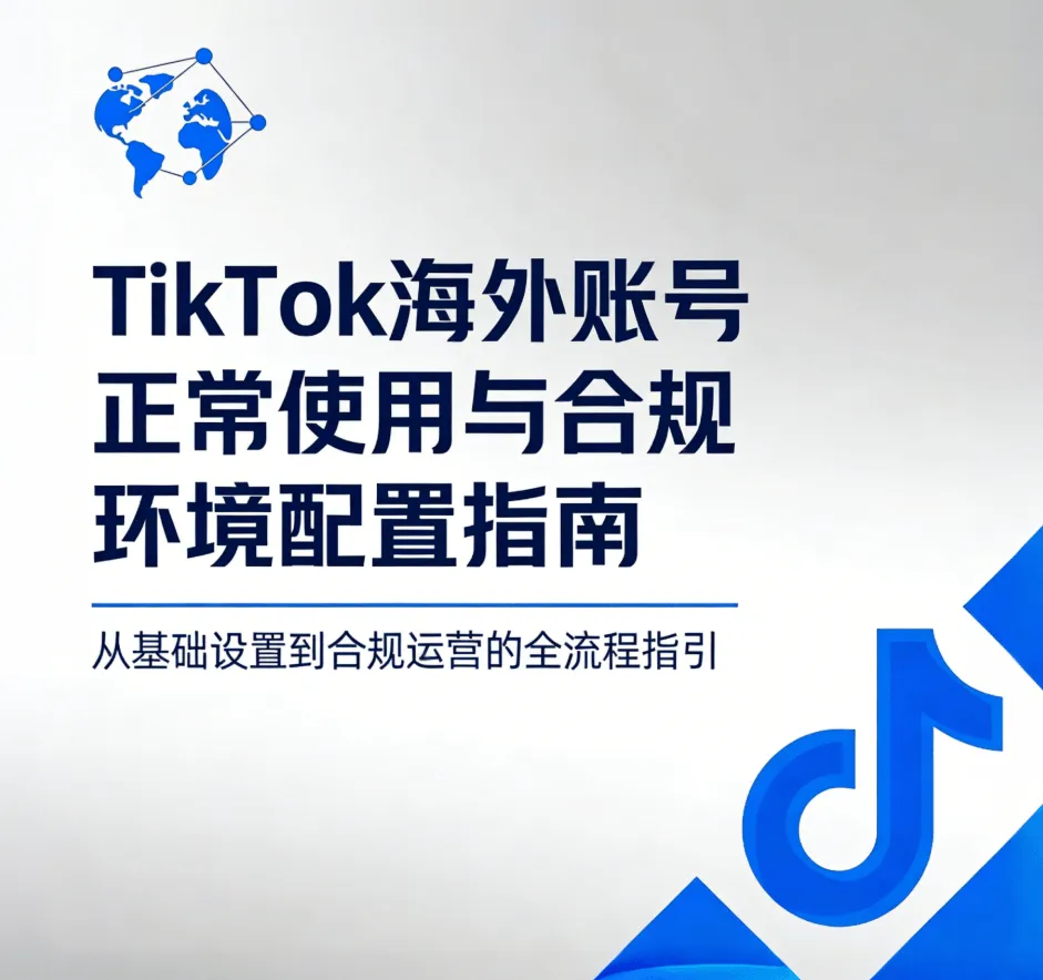 TikTok海外账号正常使用与合规环境配置指南》技术指南封面。
