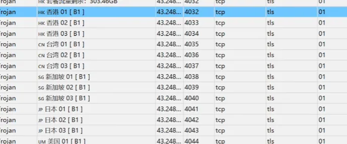 v2rayN 更新订阅后主界面已经显示节点列表的截图