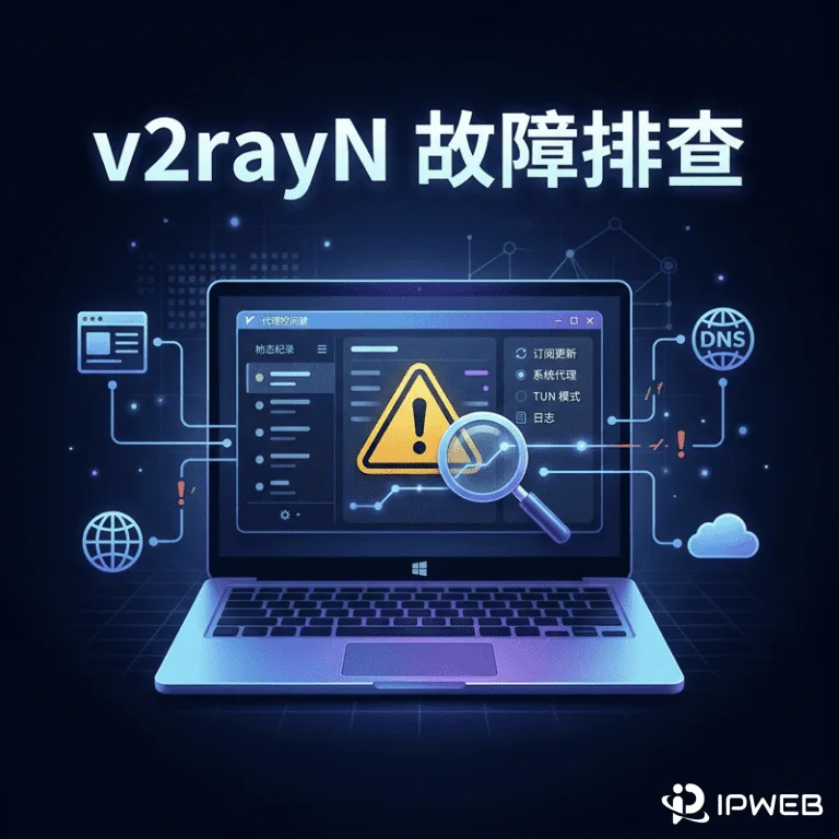 v2rayN Windows 故障排查指南：订阅更新失败、网页打不开、TUN 异常