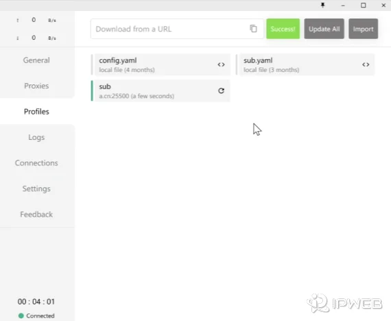 防泄露配置链接成功导入Clash for Windows客户端