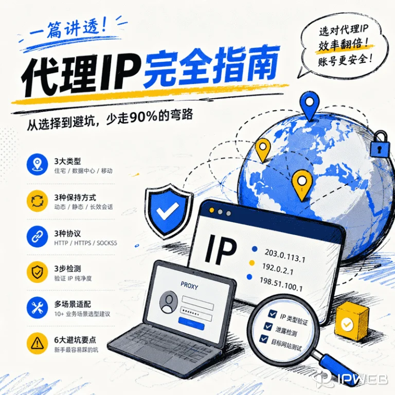 代理IP完整指南：从选型、检测到接入，一套方法论帮你避坑