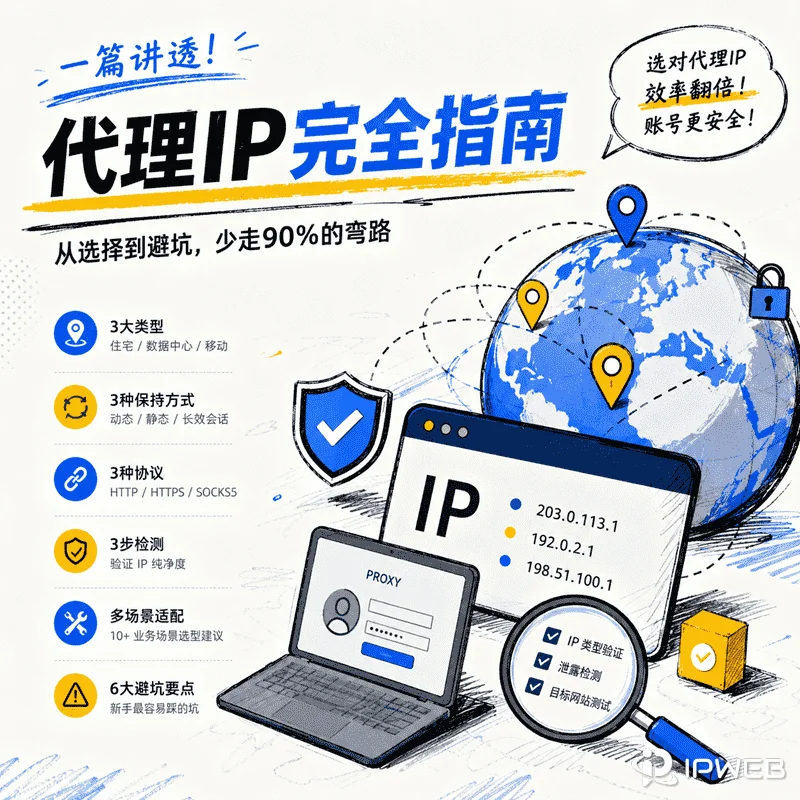代理IP完整指南：从选型、检测到接入，一套方法论帮你避坑