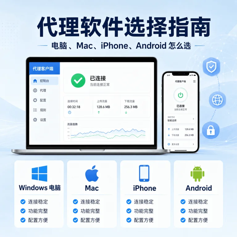 代理软件有哪些？电脑与手机代理客户端怎么选