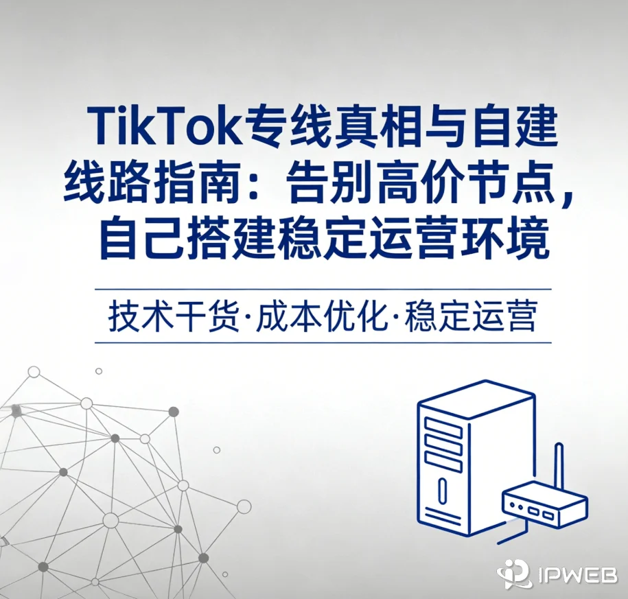TikTok 专线真相与自建线路指南：告别高价节点，自己搭建稳定运营环境