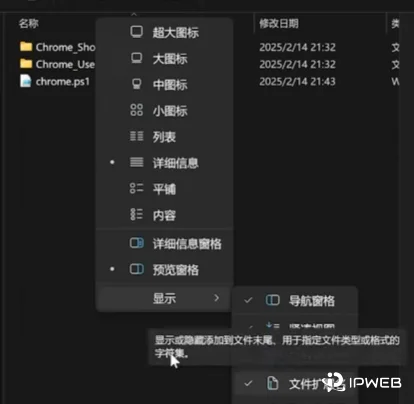 Windows 资源管理器中勾选显示文件扩展名