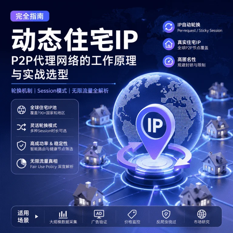 动态住宅IP完全指南：P2P代理网络的工作原理与实战选型