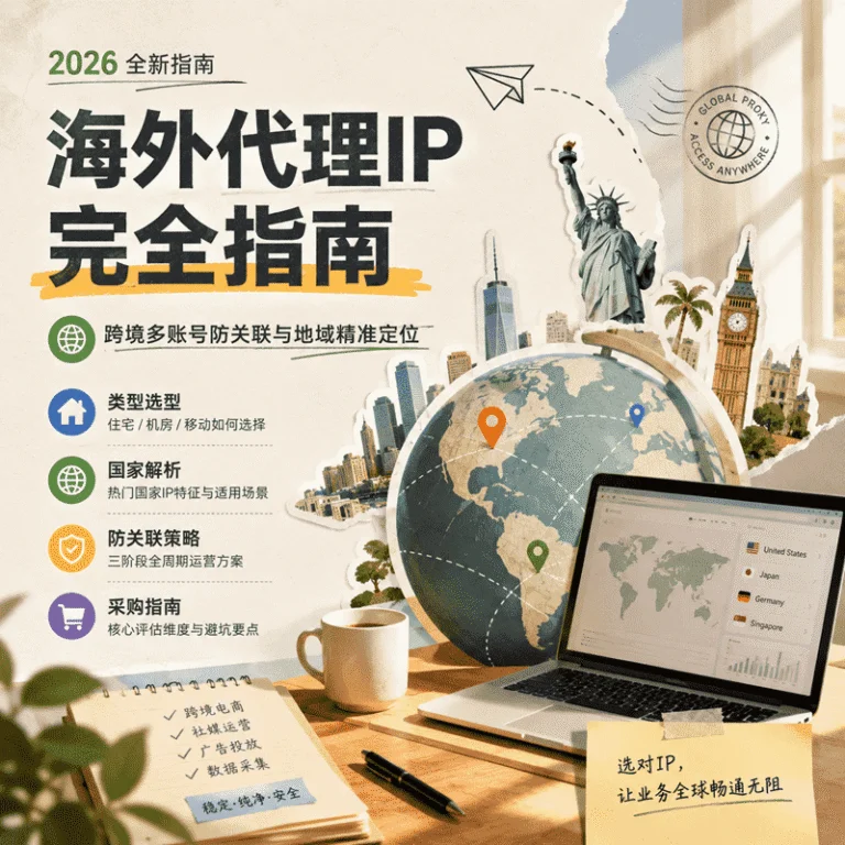 海外代理IP完全指南：从选型到防关联，跨境业务的 IP 策略手册