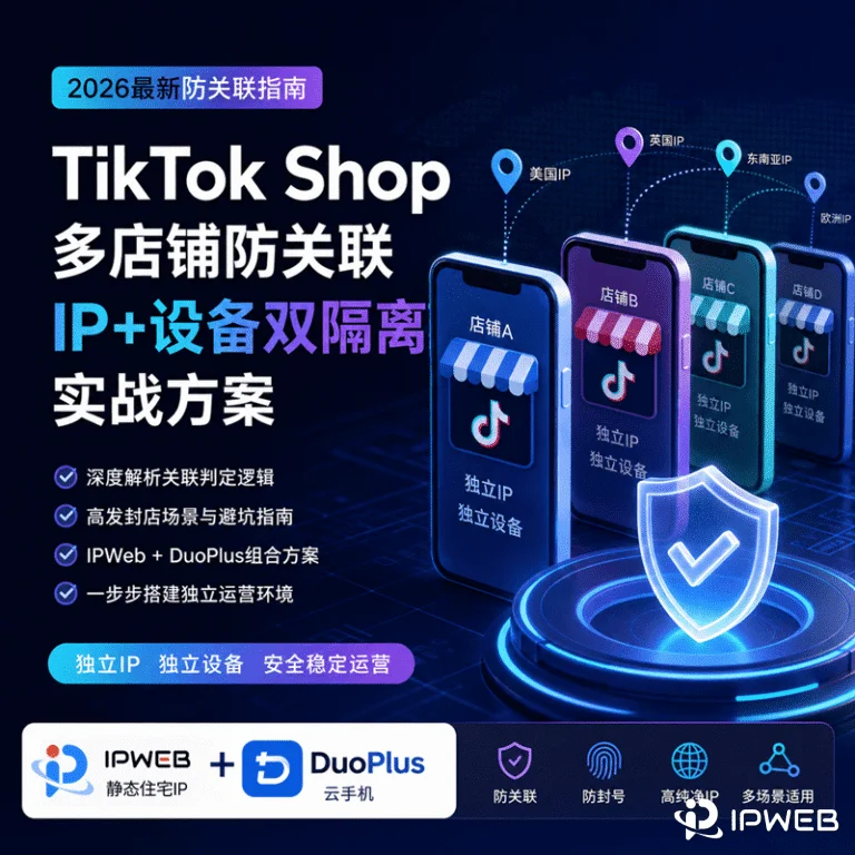 TikTok Shop多店铺防关联全攻略：搞清封店原因，搭建独立运营环境
