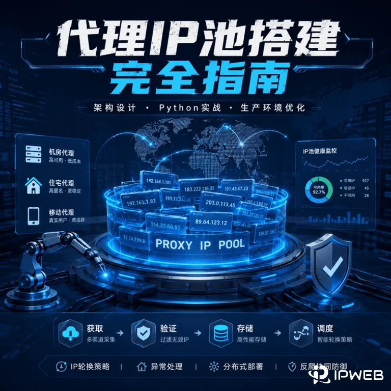 代理IP池搭建完全指南：架构设计、Python实战与生产环境优化