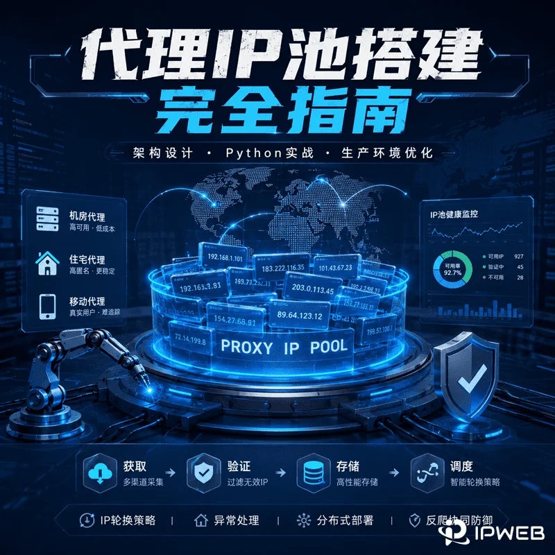 代理IP池搭建完全指南：架构设计、Python实战与生产环境优化
