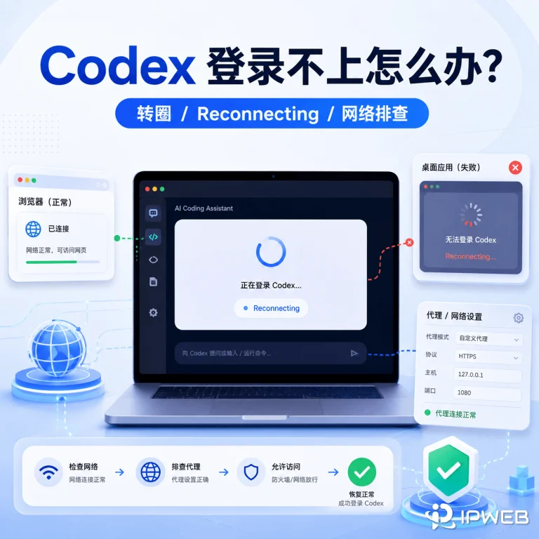 Codex登录不上、一直转圈怎么办？解决方法大全