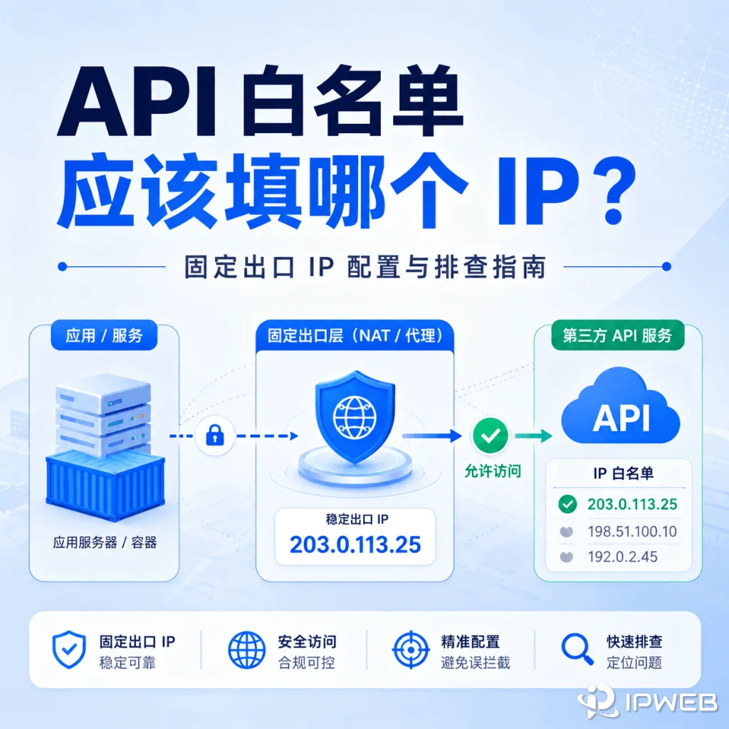 固定出口IP怎么配置API白名单？从出口验证到切换上线